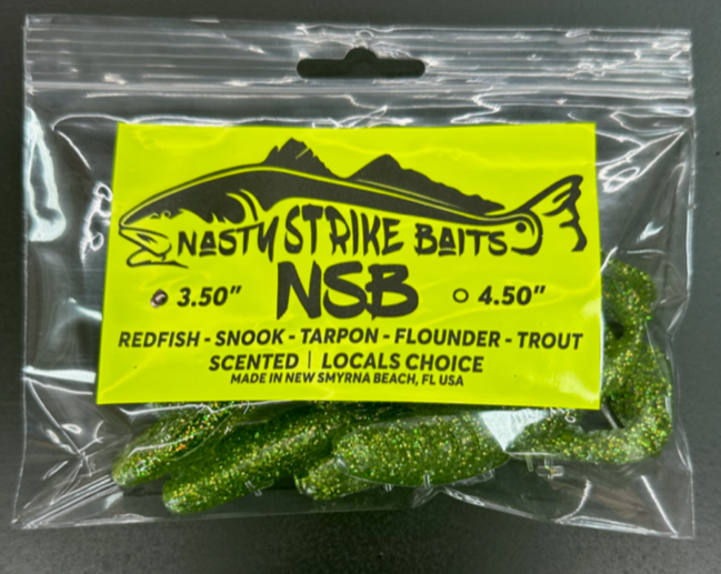 3.5" Nasty Strike Baits Menhaden Green