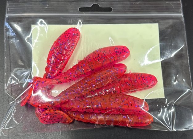 3.5" Nasty Strike Baits Pink and Purple Flake