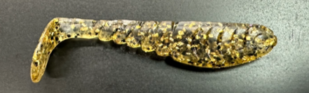 3.5" Nasty Strike Baits Black and Gold Flake